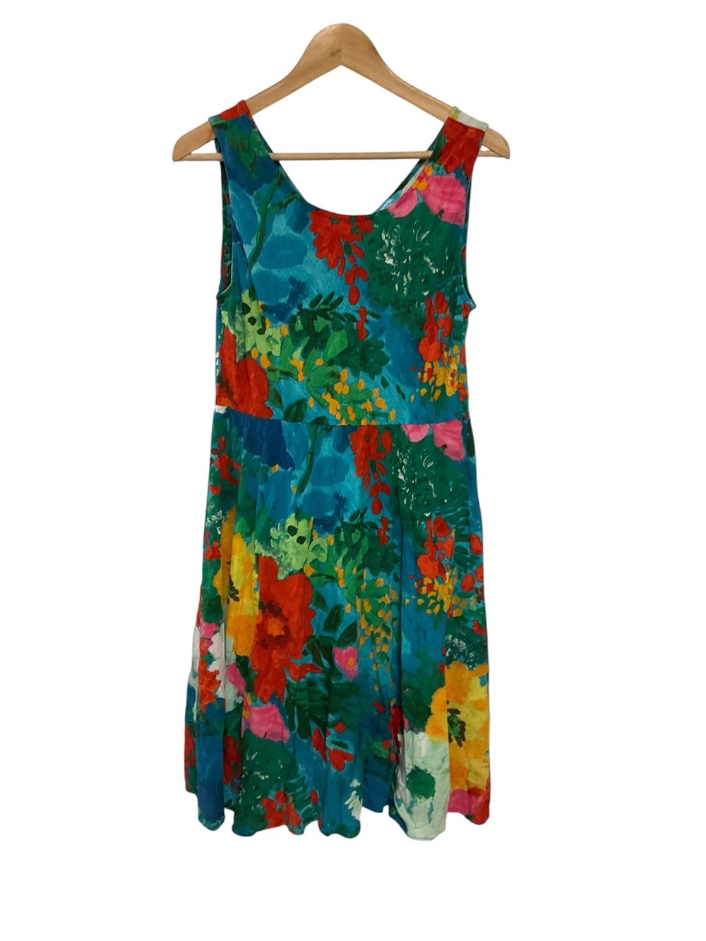 Jams World From The Archives Blue Garden Sleeveless Dress L